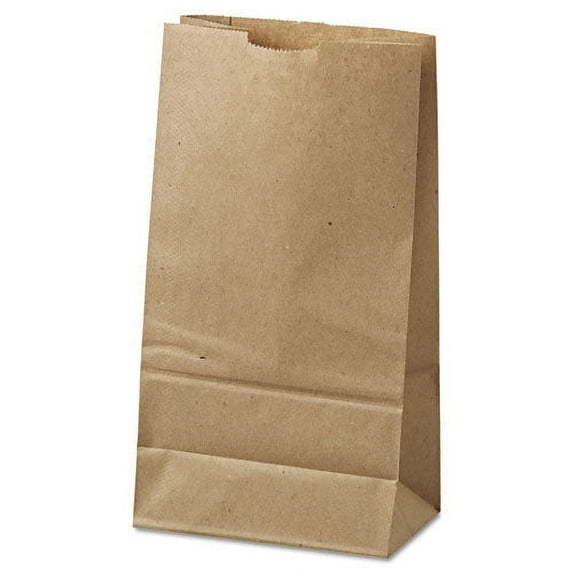 General Grocery Paper Bags, 35 Lbs Capacity, #6, 6\"W X 3.63\"D X 11.06\"H, Kraft, 500 Bags