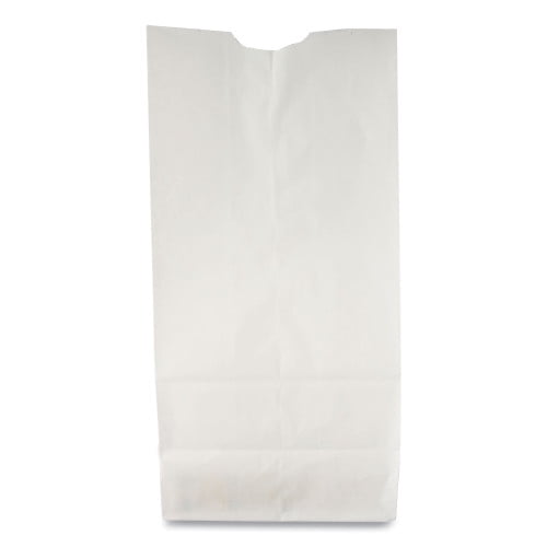 General Grocery Paper Bags, #10 Size, 6.31" x 4.19" x 13.38", White, 500/Bundle, Each