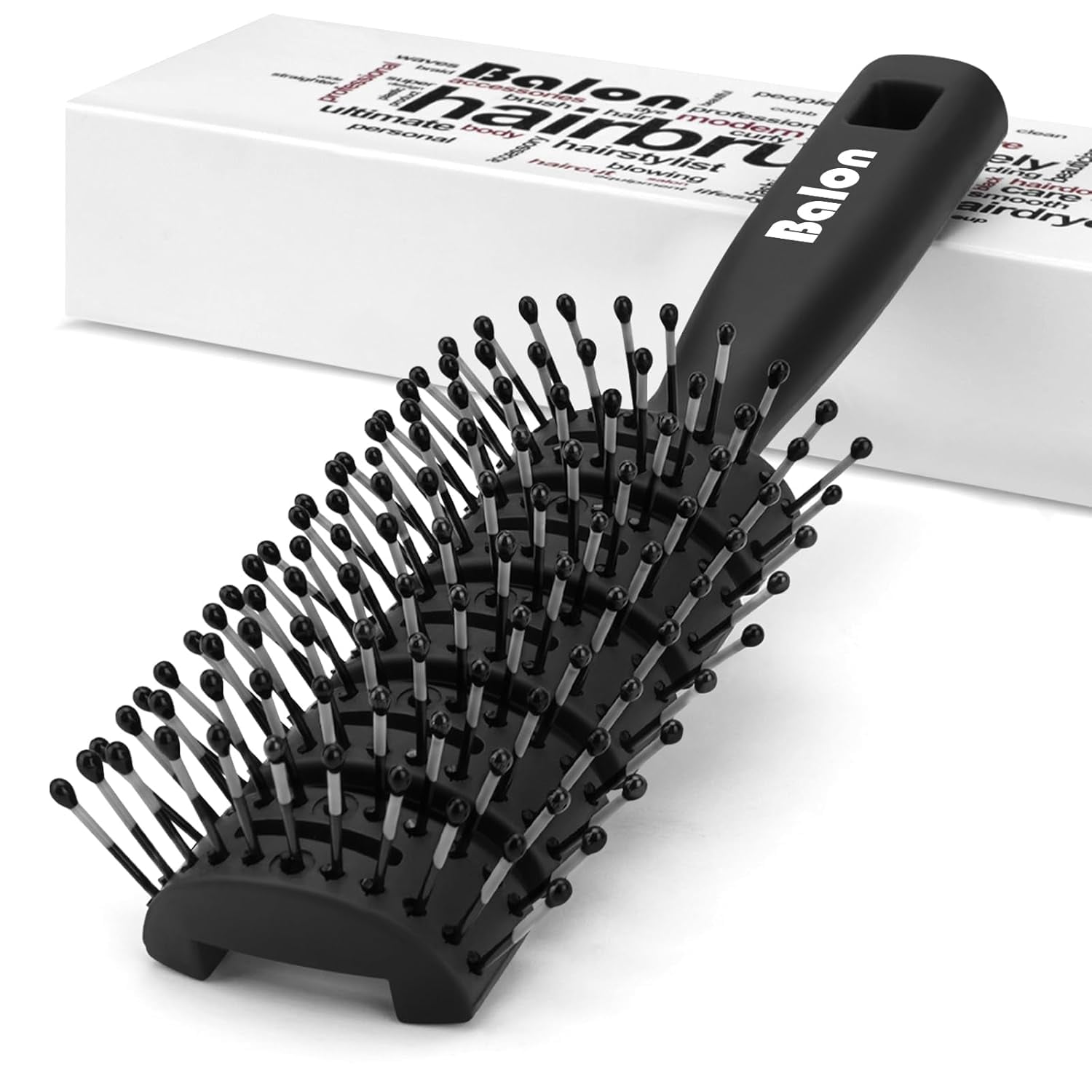 General Hair Brush for Women & Men, Speed Dry Vent Hair Brushes, Pain-Free Detangling Brush for All Wet or Dry, Curly Hair Brush(Black)