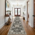 thumbnail image 1 of General Hallway 3x14 Runner Rugs - Large Boho Rugs for Living Room Stain Resistant Carpet Vintage Tribal Rugs for Bedroom Kitchen Bathroom Non Slip Backing Home Decor Floor Decoration Mat 3X14 Black, 1 of 12
