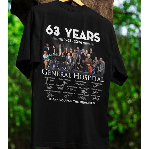 General Hospital 63 Years 1963 2026 Characters Anniversary Shirts, Classic Movie Gift For Fan, General Hospital Movie, Shirt For Him Her
