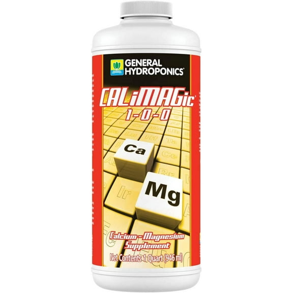 General Hydroponics CALiMAGic 1-0-0, Concentrated Blend of Calcium & Magnesium, Secondary Nutrient Deficiencies Helps Prevent Blossom End Rot & Tip Burn, Clean, Soluble, 1-Quart