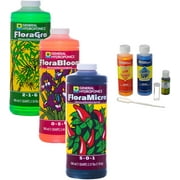 General Hydroponics Flora Series Fertilizer Bundle, with FloraMicro, FloraGro, FloraBloom and pH Control Kit