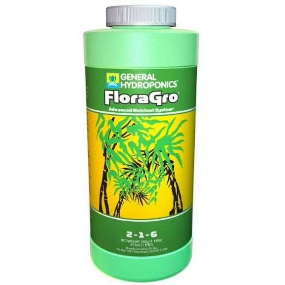 General Hydroponics FloraGro Fertilizer, 16-Ounce