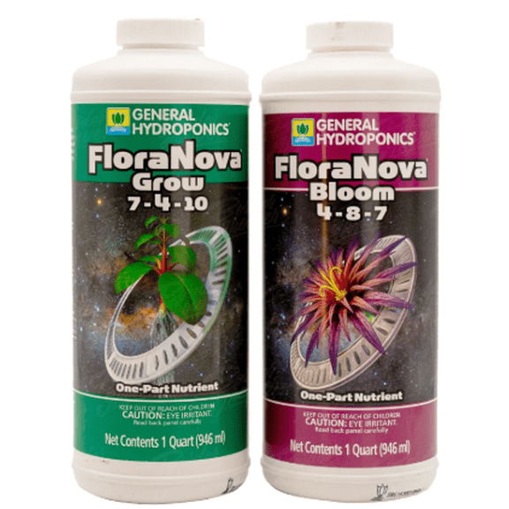 General Hydroponics FloraNova Family: Grow and Bloom - Liquid Base Fertilizers, 32oz Set