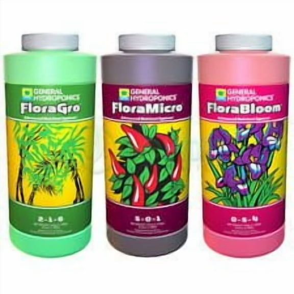 General Hydroponics GH Flora Series 16oz Pints TRIO FloraMicro FloraGrow FloraBloom