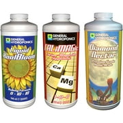 General Hydroponics GLCMBX0025 Liquid KoolBloom, Diamond Nectar, and CALiMAGic Quart Combo