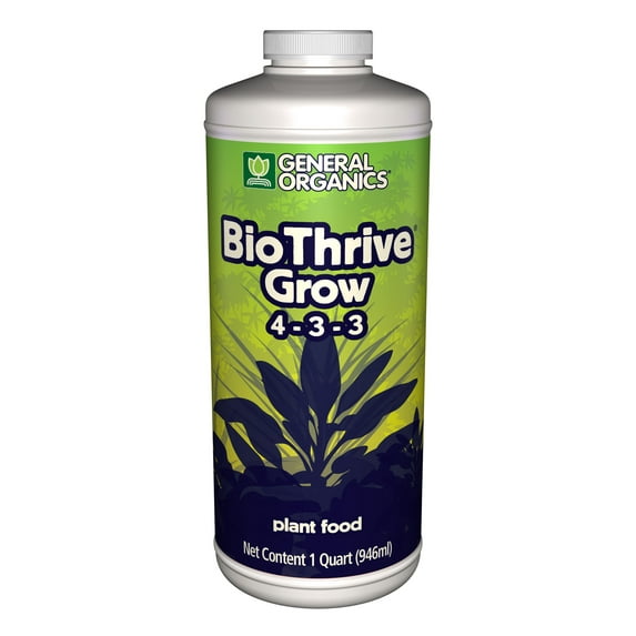General Hydroponics General Organics BioThrive Grow, 1-Quart