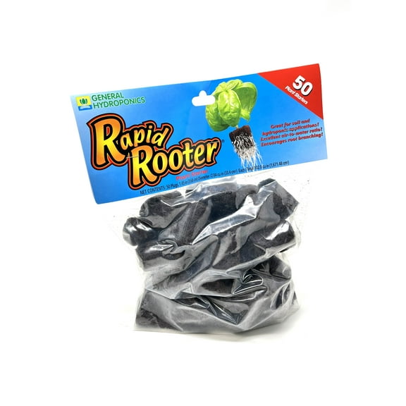 General Hydroponics Rapid Rooter Plant Starters, 50 Plugs