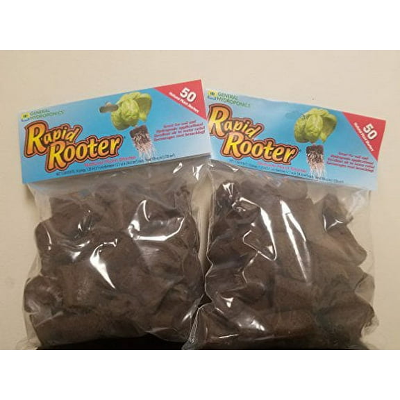 General Hydroponics Rapid Rooter Replacement Plugs 50 count x2 (100) Total Plugs