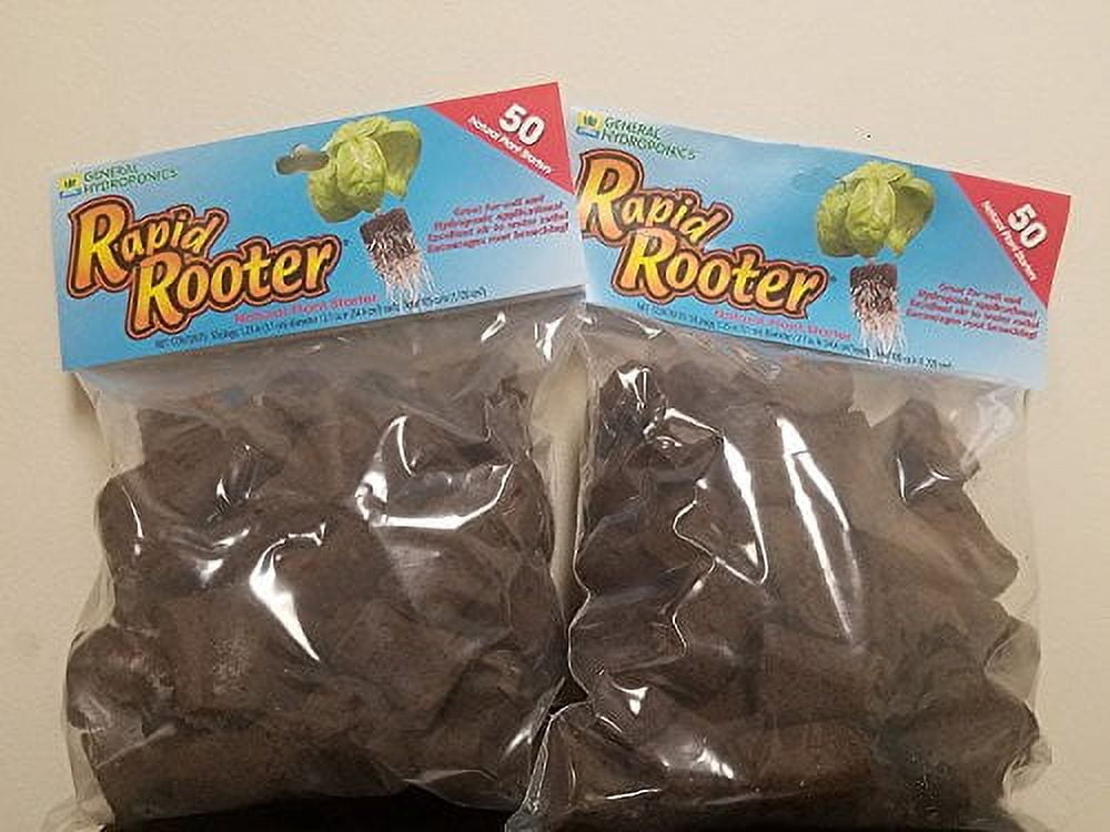 General Hydroponics Rapid Rooter Replacement Plugs 50 count x2 (100) Total Plugs