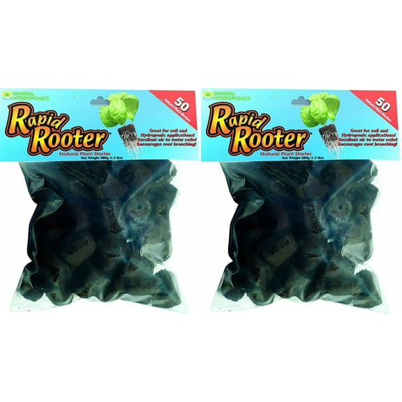 General Hydroponics Rapid Rooter Replacement Plugs FsnqnPq, 50 Count (2 Pack)