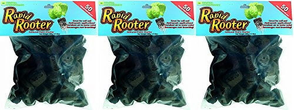 General Hydroponics Rapid Rooter Replacement Plugs qmdKXNX, 50 Count (3 Pack)