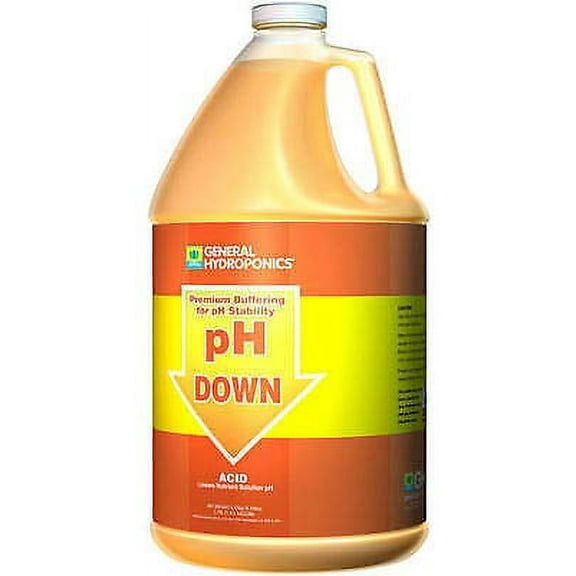 General Hydroponics pH Down 1 Gallon 128oz - Water Level Adjuster Buffer