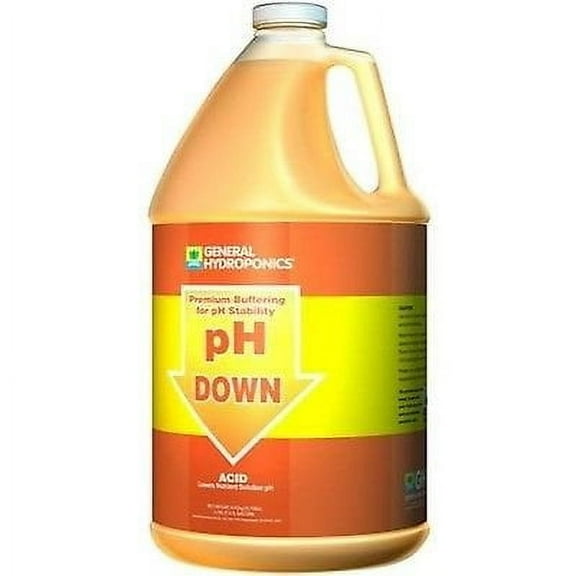 General Hydroponics pH Down Liquid Fertilizer, 1-Gallon