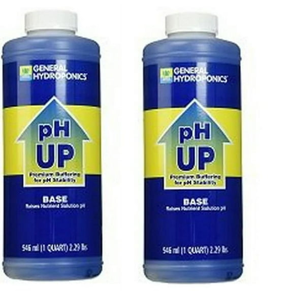 General Hydroponics pH up Liquid Fertilizer, 1-Quart (2-Pack)