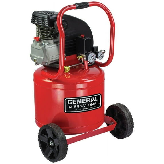 General International 11 Gallon Electric Air Compressor with Dual Gauges