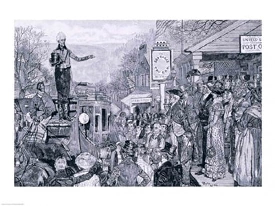 General Jackson president-elect on his way to Washington Canvas Art - Howard Pyle (24 x 18)
