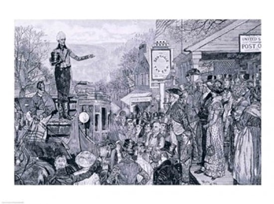General Jackson president-elect on his way to Washington Canvas Art - Howard Pyle (36 x 24)