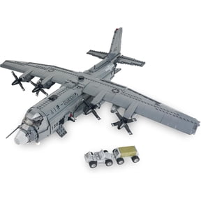 General Jim's AC-130 Hercules Gunship Building Block Set 1,713 Pieces Detailed Ground-Attack Aircraft Model Bricks Set - Compatible with Major Brands