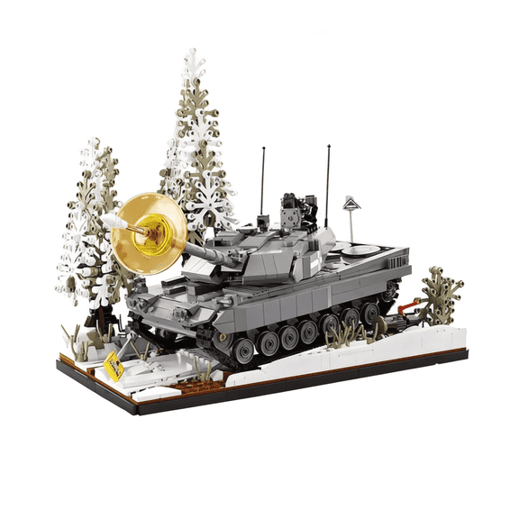 Leopard II A7 Tank - Winter Combat Edition Building Blocks Set | General Jim's Toys & Bricks | GJ-L2A7