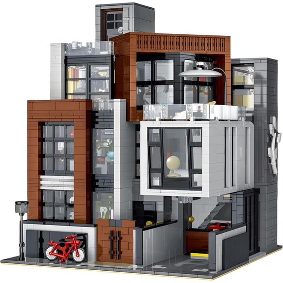 General Jim's Modern Cubist Villa Modular City Building Blocks MOC Bricks Set, Compatible with Other Major Brands