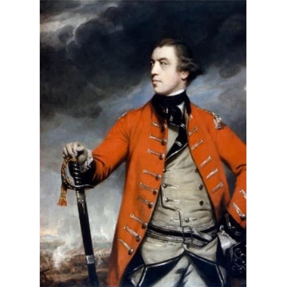 General John Burgoyne by Joshua Reynolds Oil on Canvas 1723-1792 USA New York City Frick Collection Poster Print - 18 x 24 in.