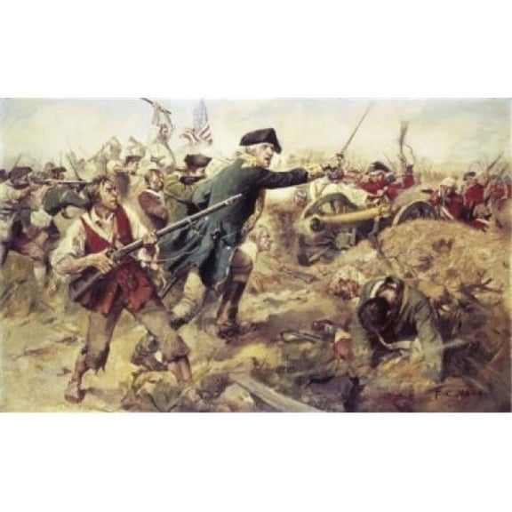 General John Stark at the Battle of Bennington Vermont 1902 Frederick Coffay Yohn 1875-1933 American Print - 18 x 24 in.