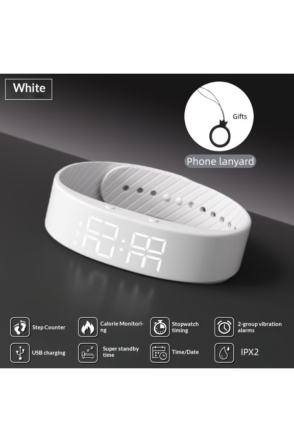 LED Display Multi-Function Fashion Watch with Vibrating Alarm Pedometer Sports Timer Calorie Distance Tracking, Lightweight Comfortable Night Light for School Sports