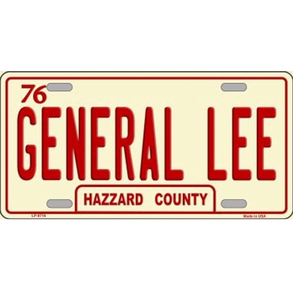 General Lee Dukes Of Hazard License Plate Style Sign
