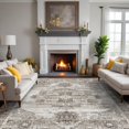 thumbnail image 1 of General Living Room Rugs 10x12 - Soft Area Rugs for Living Room Stain Resistant Carpet Vintage Lightweight Rug for Bedroom with Non Slip Backing Indoor Ultra-Thin Rugs Home Decor 10x12 Grey, 1 of 16