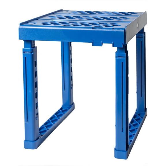General Locker Organizer Shelf, Adjustable Width and Height, Ideal Locker for School, Office, and Gym Lockers (Blue)