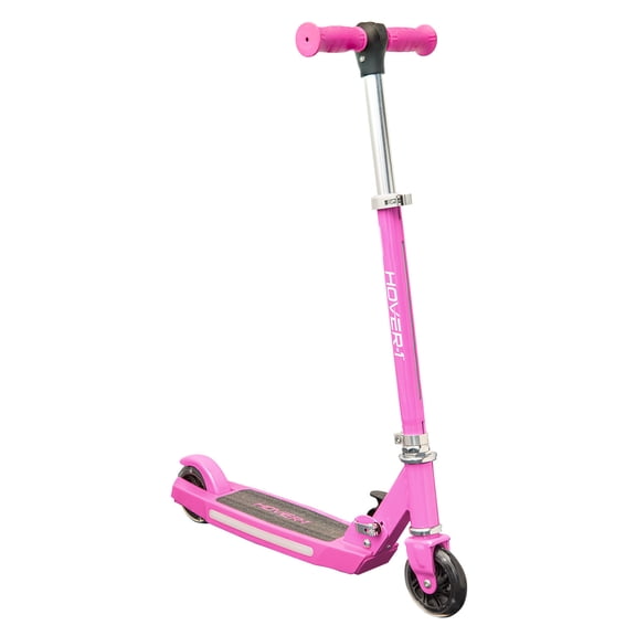 General Lunar Kids Folding Kick Scooter with Color-Changing LED Light Up Wheels, Foot Brake, Adjustable Height Handle, and Light Weight Design