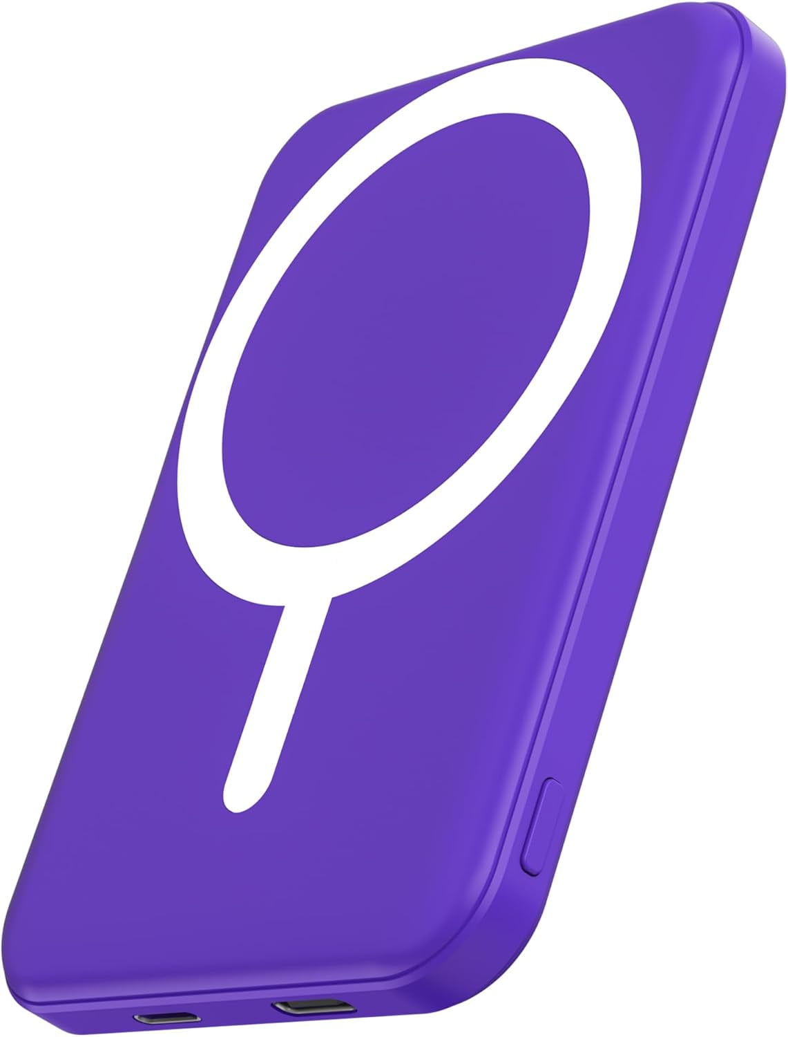 General for Magsafe Battery Pack, 5000mAh Magnetic Power Bank with Type-C Cable 20W PD Fast Charging Lighting Input Wireless Portable Charger for iPhone 17/16/15/14/13/12/ All Series-Demon Purple