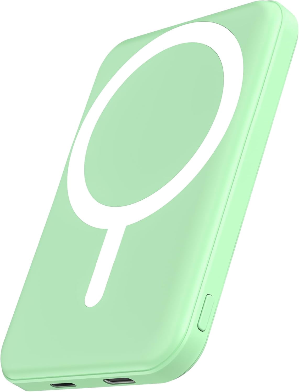 General for Magsafe Battery Pack, 5000mAh Magnetic Power Bank with Type-C Cable 20W PD Fast Charging Lighting Input Wireless Portable Charger for iPhone 17/16/15/14/13/12/ All Series-Green