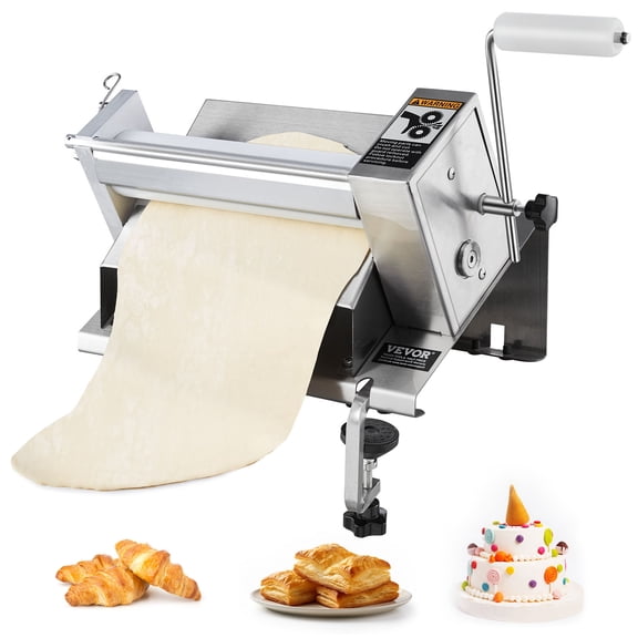 General Manual Dough Sheeter Machine Max 1/2" Dough Roller Pastry Press Machine