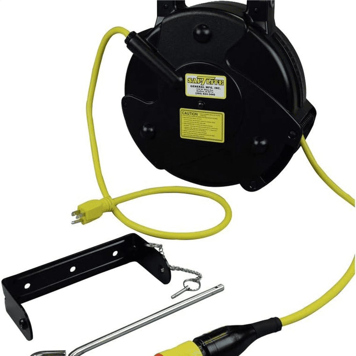 General Manufacturing MID-SIZE POWER SUPPLY REEL 40' 12/3 SJTOW CORD 15AMP SAF-T-LOK OUTLET