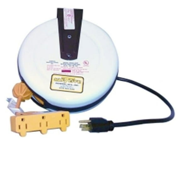 General Manufacturing  Reel Extension Cord 30Ft Tri-Tap 30ft