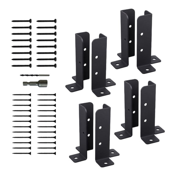 General Metal Fence Post Stabilizer Adjustable Design Column Reinforcement for Securing Wooden Posts & Enhancing Safe