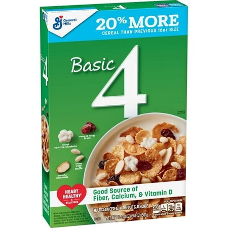 General Mills Basic 4 Cereal, Family Size, 19.8 Oz (Pack of 2)