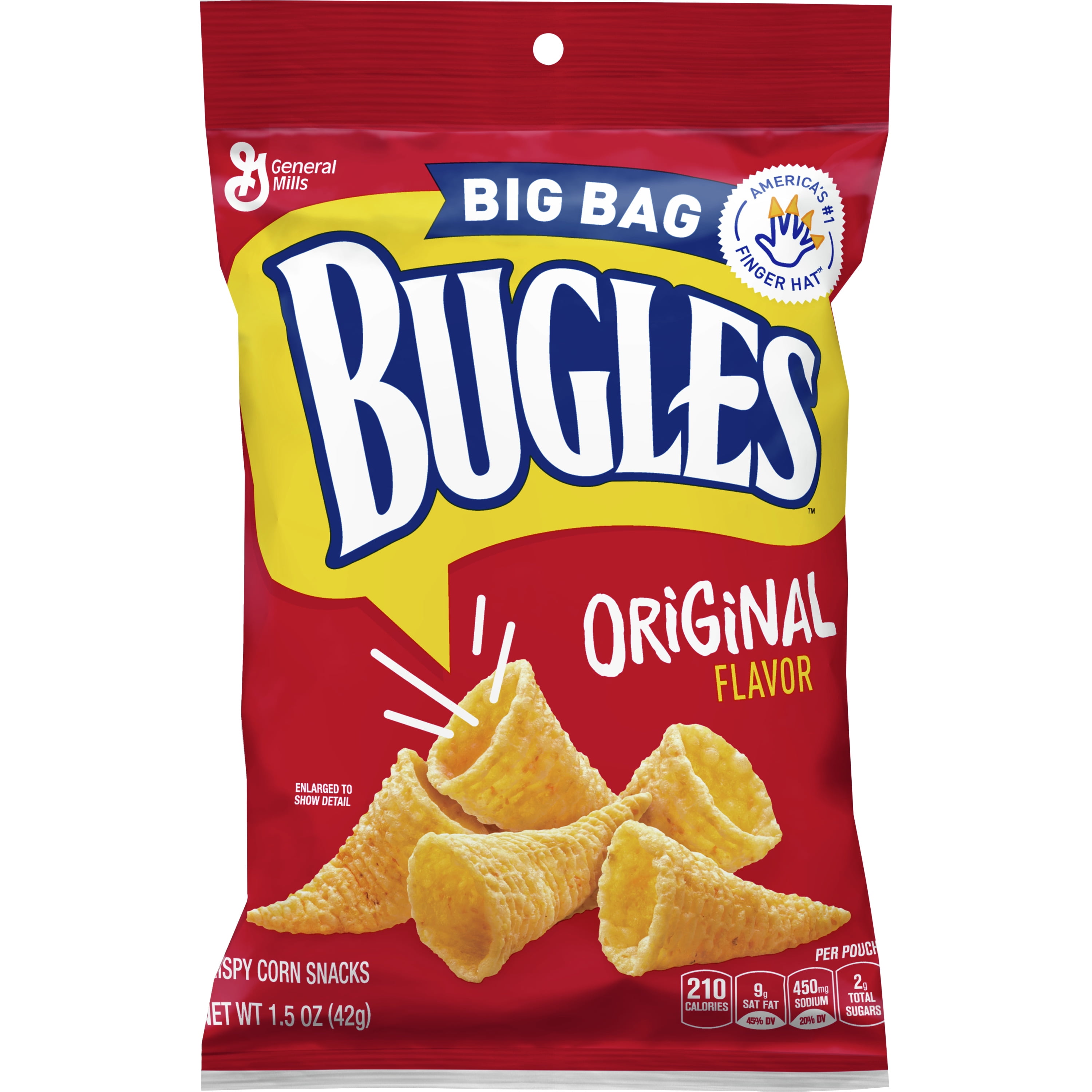 General Mills Bugles Original Flavor Crispy Corn Snacks