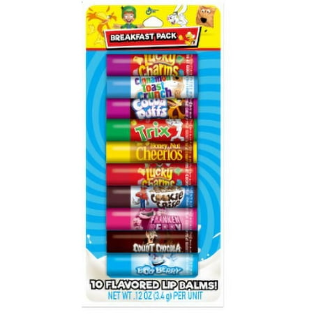 General Mills Cereal 10 Pack Assorted Lip Balms, 1.2 oz