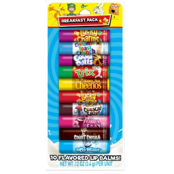 General Mills Cereal 10 Pack Assorted Lip Balms, 1.2 oz