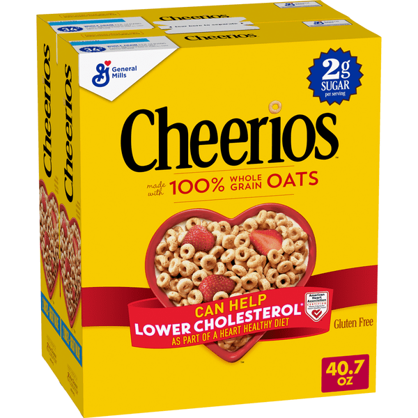 General Mills Cheerios Cereal, Gluten Free, 40.7 oz, 2 Boxes