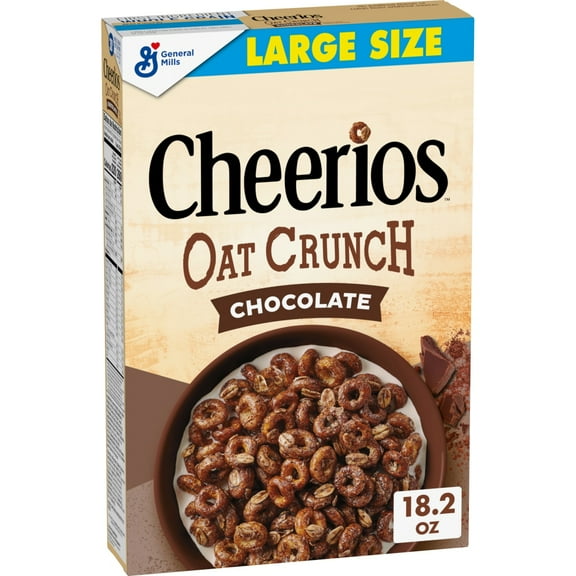 General Mills Cheerios Oat Crunch Chocolate Large Size Cereal - 18.2 oz - Pack of 2