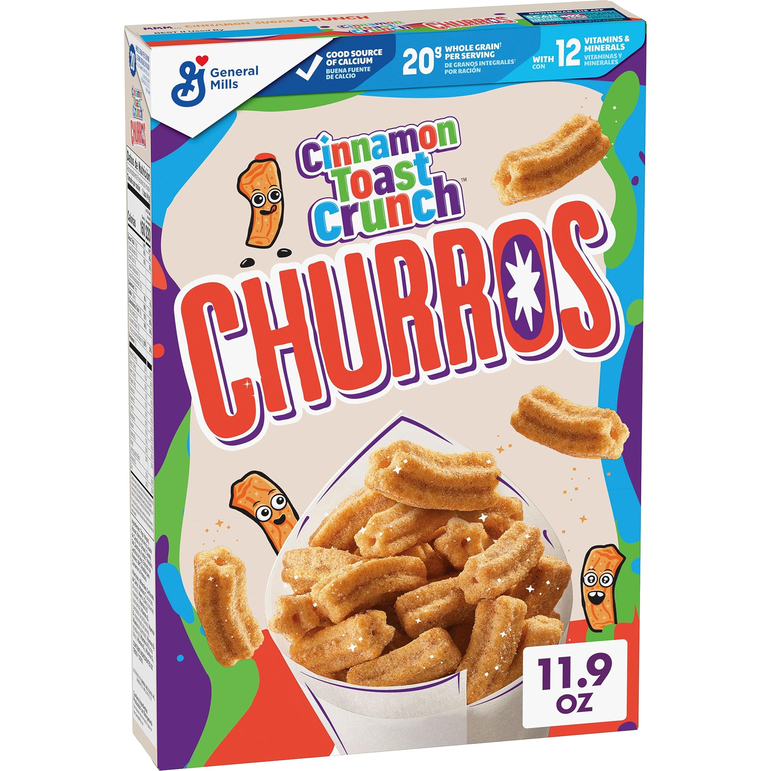 General Mills Churros Cinnamon Toast Crunch Breakfast Cereal, Crispy