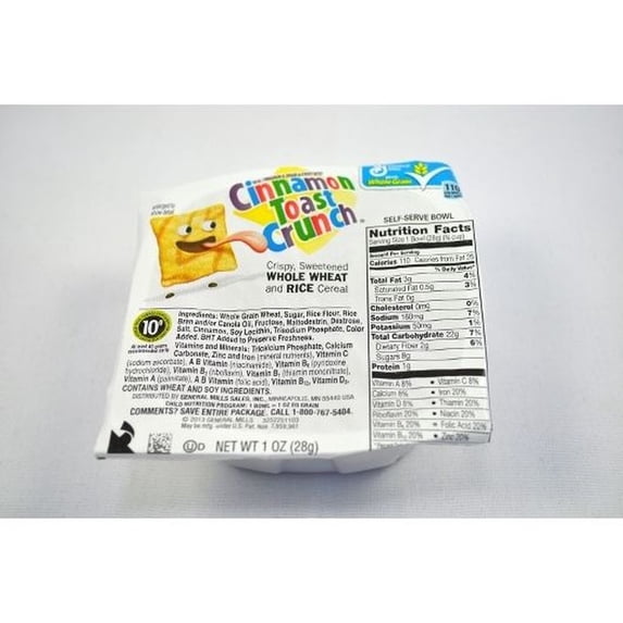 General Mills Cinnamon Toast Crunch Cereal, 1 Ounce -- 96 per Case.