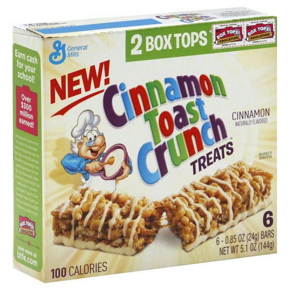 General Mills Cinnamon Toast Crunch Cereal Bars, 0.85 oz, 6 count