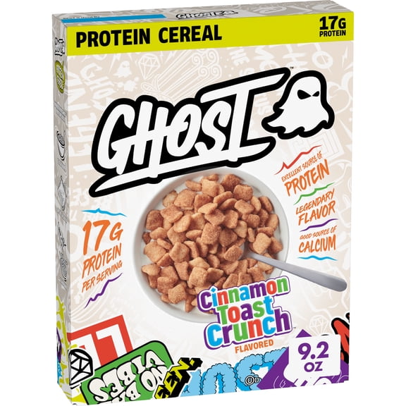 GHOST PROTEIN CEREAL, CINNAMON TOAST CRUNCH Flavor, 17G Protein, 9.2 oz