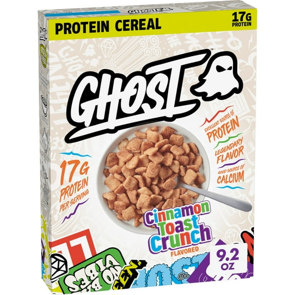 GHOST PROTEIN CEREAL, CINNAMON TOAST CRUNCH Flavor, 17G Protein, 9.2 oz